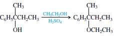 When 2-phenyl-2-butanol is allowed to stand in ethanol containing a