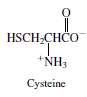The amino acid cysteine has the structure shown:
(a) A second