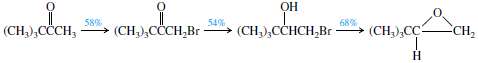 (a) A synthesis that begins with 3,3-dimethyl-2-butanone gives the epoxide