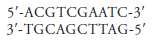 The recognition sequence for the restriction enzyme TaqI is TTCGA.