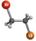 Draw all possible staggered and eclipsed conformations of 1-bromo-2-chloroethane (see