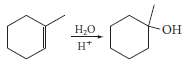 The acid-catalyzed hydration of 1-methylcyclohexene gives 1-methylcyclohexanol.
Write every step in