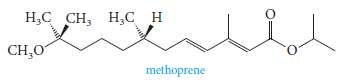 Methoprene (marketed as Precor), an insect juvenile hormone mimic used