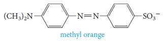 Methyl orange is an azo dye used as an indicator