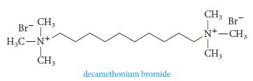 Decamethonium bromide is used in surgery as a muscle relaxant.