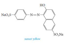 Sunset yellow is a food dye that can be used