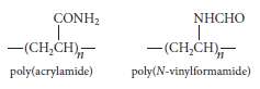 Provide the structures of the isomeric monomers from which poly(acrylamide)