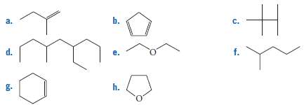 Write structural formulas that correspond to the following abbreviated structures,