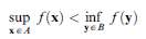 Let A and B be nonempty, convex subsets in a