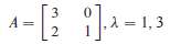 In Exercises 9-16, find a basis for the eigenspace corresponding