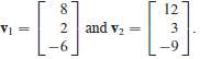 Give a geometric description of Span{v1,v2}. For the vectors
