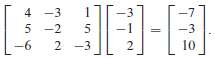 Use this fact (and no row operations) to find scalars