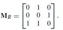Let R be the relation represented by the matrix
Find the