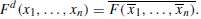 Suppose that F is a Boolean function represented by a