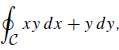 Verify Green's Theorem for the line integral
Where C is the