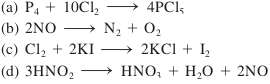 Classify the following redox reactions: