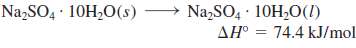 Glauber's salt, sodium sulfate decahydrate (Na2SO4? 10H2O), undergoes a phase
