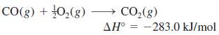 From the enthalpy of formation for CO2 and the following