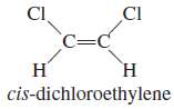 The compound 1,2-dichloroethane (C2H4Cl2) is nonpolar, while cis-dichloroethylene (C2H2Cl2) has
