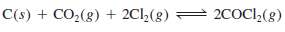 The following equilibrium constants were determined at 1123 K:
Write the
