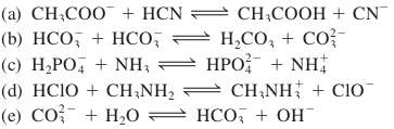 Identify the acid-base conjugate pairs in each of the following
