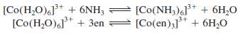 Consider the following two ligand exchange reactions:
(a) Which of the