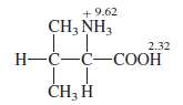 Consider the fully protonated amino acid valine:
where the numbers denote