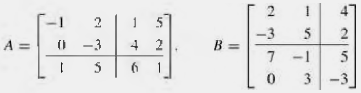 If A and B are partitioned into submatrices, for example,
Then