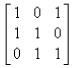 Let A be the matrix
Determine whether A is invertible, and