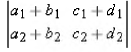 (a) Express
as a sum of four determinants whose entries contain
