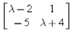 Find all values of A for which det(A) = 0,