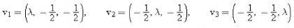 For which real values of Î» do the following vectors