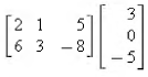 Determine whether b is in the column space of A,