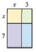 You can use rectangle diagrams to represent algebraic expressions. For