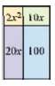 You can use rectangle diagrams to represent algebraic expressions. For