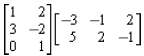 Perform matrix arithmetic in 3a-f. If a particular operation is