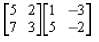 Multiply each pair of matrices. If multiplication is not possible,