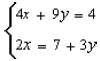 Solve this system using each method specified.
a. Use an inverse