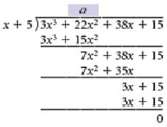 Find the missing polynomial in each long-division problem.
a.
b.