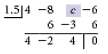 Find the missing value in each synthetic-division problem.
a.
b.
c.
d.