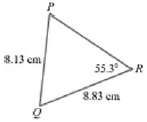 Assume (PQR is an acute triangle. Find the measure of