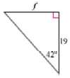 For each triangle, find the measure of the labeled angle