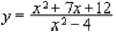 Identify the vertical asymptotes for each equation.
a. 
b.