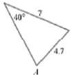 Find the measure of the labeled angle in each triangle.
a.
b.