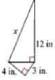 Use the Pythagorean Theorem to find each missing length.
a.
b.
c.