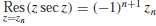 Show that
(a)
Where zn = Ï€/2 + nÏ€ (n = 0,