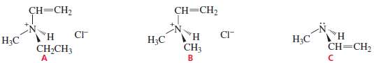 Compound A has two stereoisomers, but compounds B and C