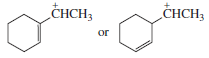 Which carbocation in each of the following pairs is more
