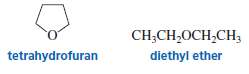 Explain why tetrahydrofuran can solvate a positively charged species better