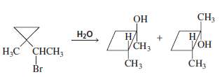 Propose a mechanism for each of the following reactions:
a.
b.